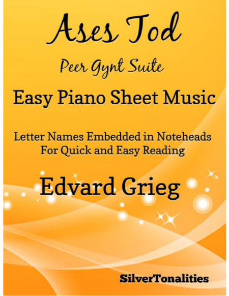 Ases Tod Peer Gynt Suite Easy Piano Sheet Music Sheet Music