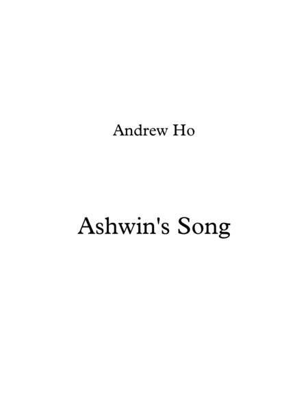 Ashwins Song Sheet Music