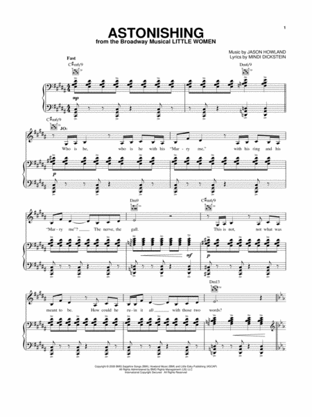 Free Sheet Music Astonishing From Little Women The Musical