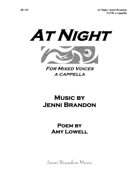 At Night Sheet Music