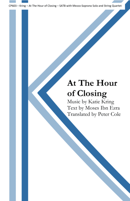 At The Hour Of Closing Satb String Quartet Soloist Sheet Music