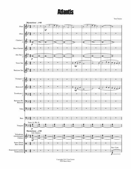 Free Sheet Music Atlantis