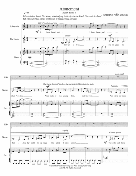 Free Sheet Music Atonement Vocal Duet