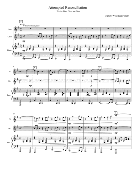 Free Sheet Music Attempted Reconciliation