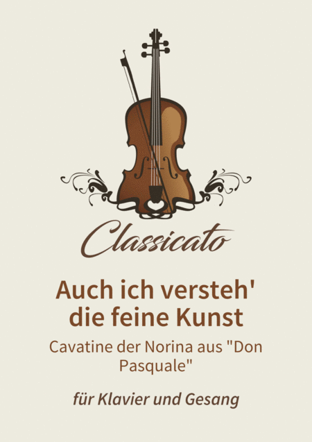 Auch Ich Versteh Die Feine Kunst Sheet Music