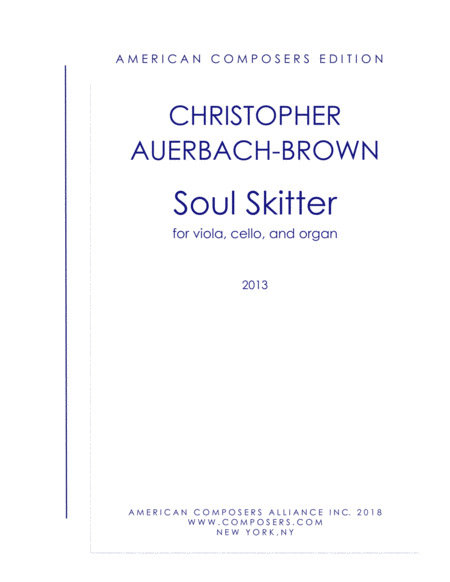 Auerbach Brown Soul Skitter Sheet Music