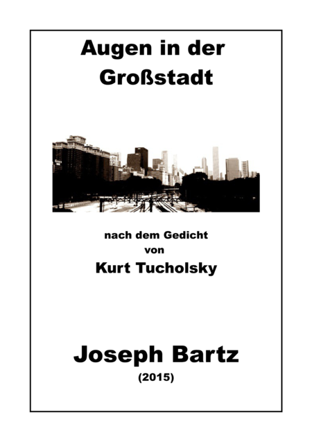 Free Sheet Music Augen In Der Grostadt