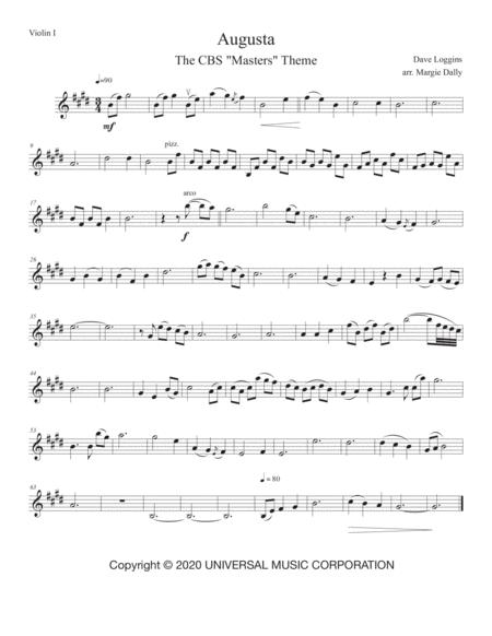 Augusta Cbs Masters Theme For String Quartet Sheet Music