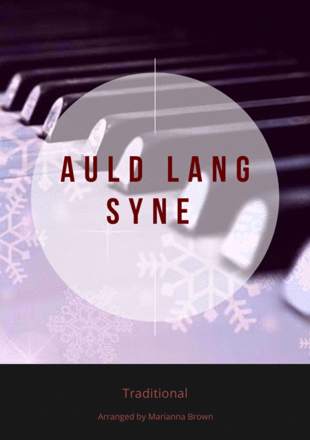 Free Sheet Music Auld Lang Syne Robert Burns Lively Blues Jazz Arrangement
