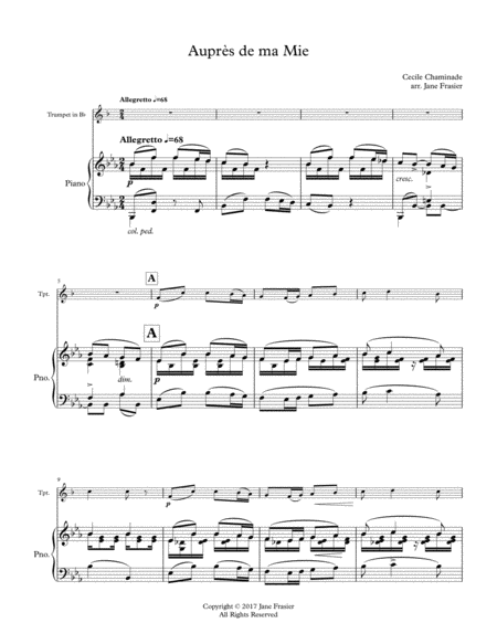 Free Sheet Music Auprs De Ma Mie