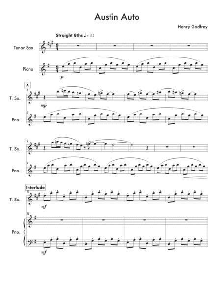 Free Sheet Music Austin Auto Piano Tenor Sax Duet