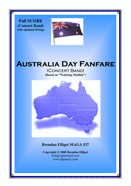 Australia Day Fanfare Concert Band With Strings Score And Parts Pdf Sheet Music