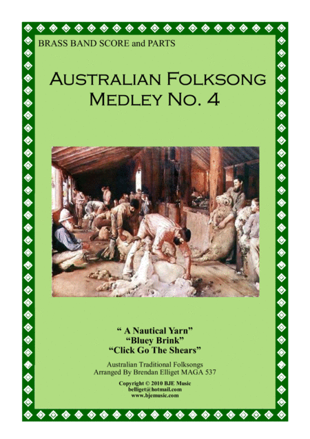 Free Sheet Music Australian Folksong Medley No 4 Brass Band