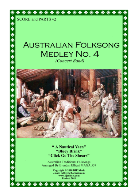 Free Sheet Music Australian Folksong Medley No 4 Concert Band