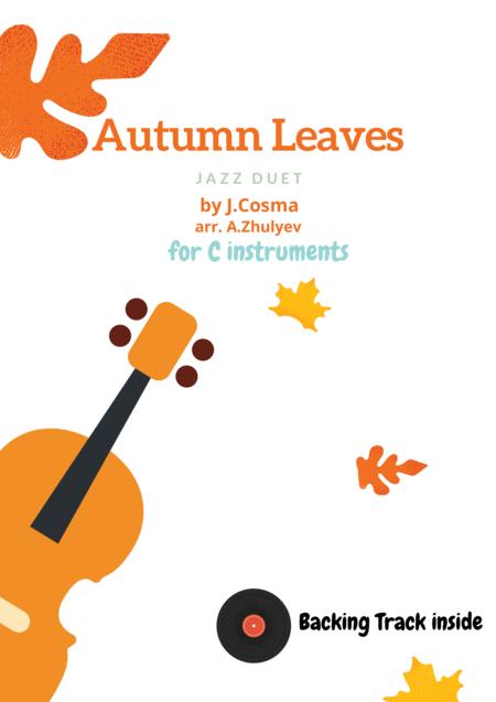 Free Sheet Music Autumn Leaves Jazz Duet For C Instruments