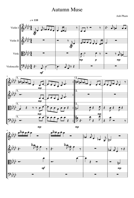 Free Sheet Music Autumn Muse