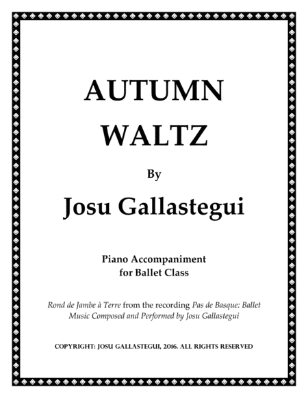 Free Sheet Music Autumn Waltz