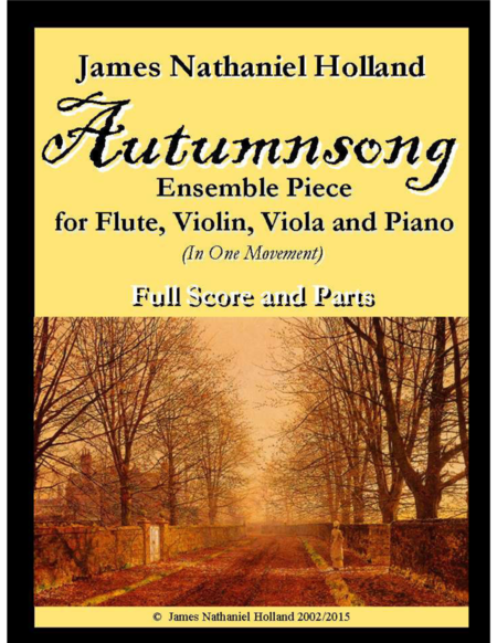 Free Sheet Music Autumnsong Piece For Flute Violin Viola And Piano