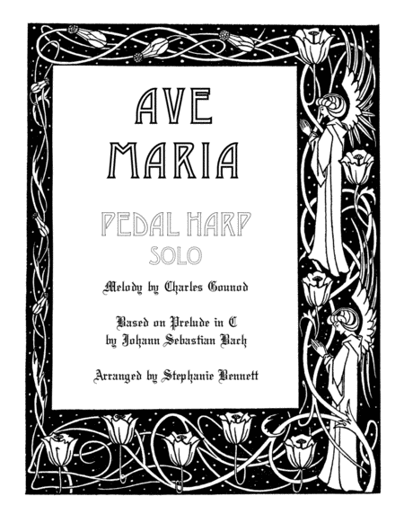 Ave Maria By Bach Gounod Pedal Harp Solo Sheet Music