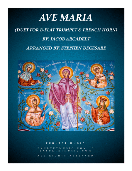 Ave Maria Duet For Bb Trumpet And French Horn Sheet Music