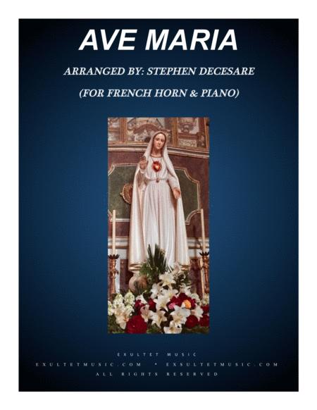 Ave Maria For French Horn Solo Piano Accompaniment Sheet Music