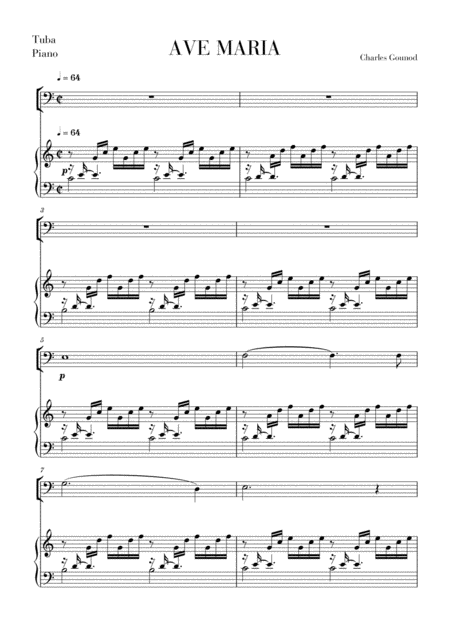 Ave Maria For Tuba Sheet Music