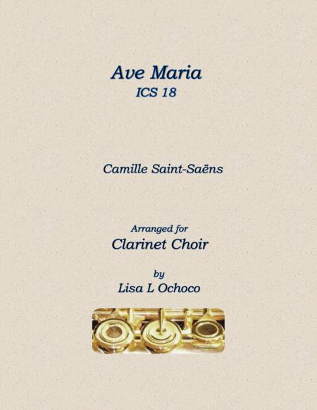 Ave Maria Ics 18 For Clarinet Choir Sheet Music