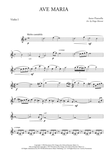 Free Sheet Music Ave Maria Tanti Anni Prima For String Quartet