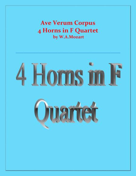 Free Sheet Music Ave Verum Corpus 4 Horns In F Intermediate Level