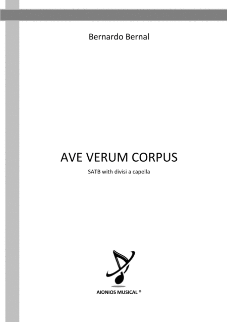 Free Sheet Music Ave Verum Corpus Satb With Divisi A Capella