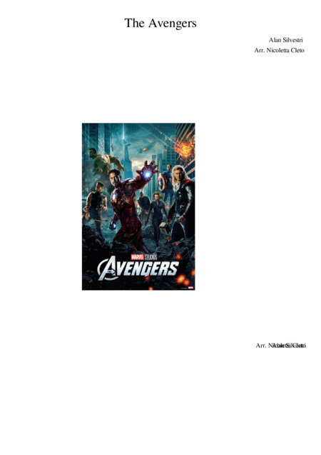 Free Sheet Music Avengers Theme From The Avengers