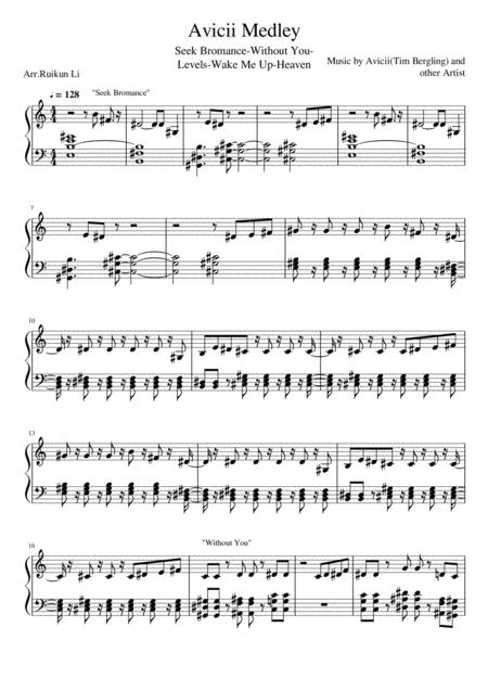 Avicii Medley Sheet Music