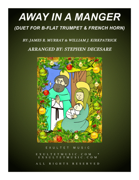 Away In A Manger Duet For Bb Trumpet And French Horn Sheet Music