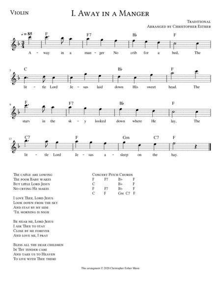 Away In A Manger For Violin Lead Sheet Sheet Music