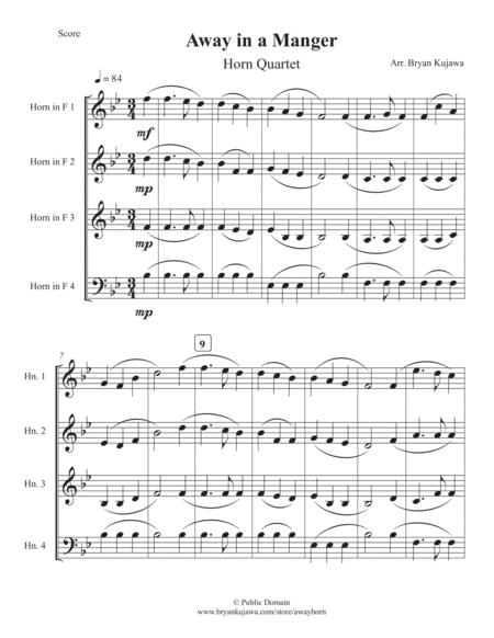 Away In A Manger Horn Quartet Sheet Music