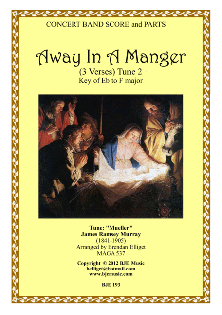 Away In A Manger Tune 2 Concert Band Score And Parts Pdf Sheet Music