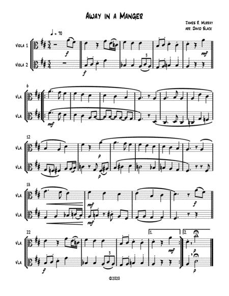 Free Sheet Music Away In A Manger Viola Duet