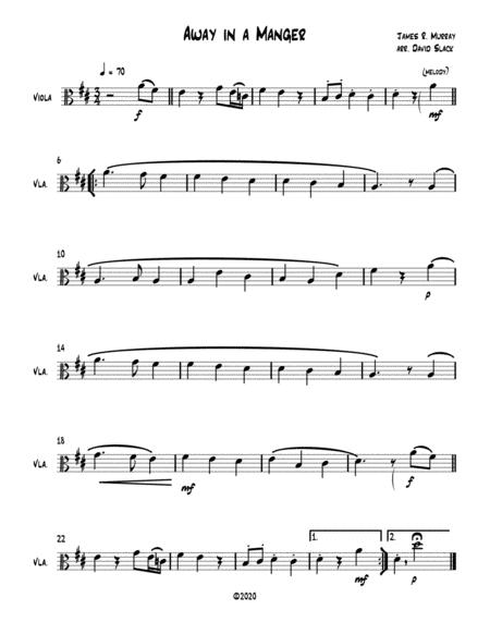 Away In A Manger Viola Solo Sheet Music