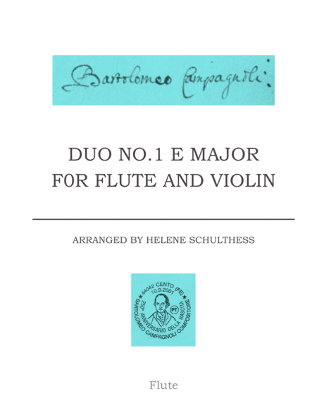 B Campagnoli Duo In E Major For Flute And Violin Sheet Music