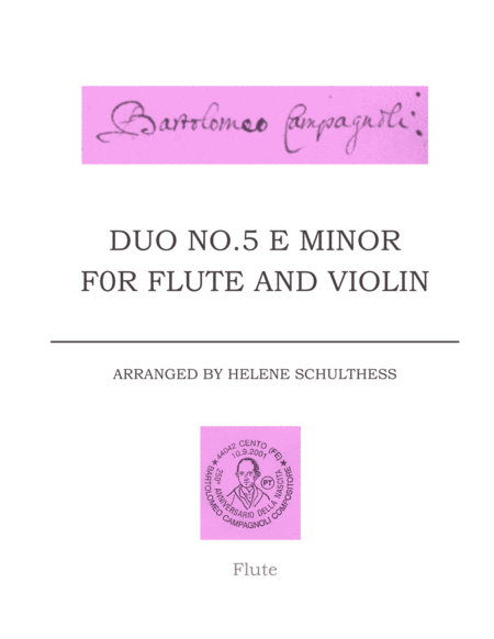 Free Sheet Music B Campagnoli Duo In E Minor For Flute And Violin