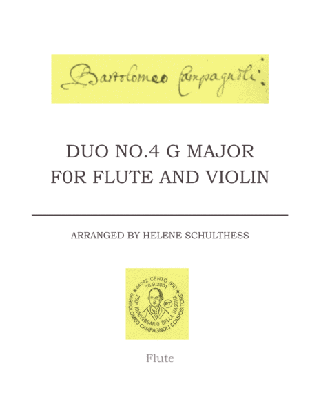 Free Sheet Music B Campagnoli Duo In G Major For Flute And Violin