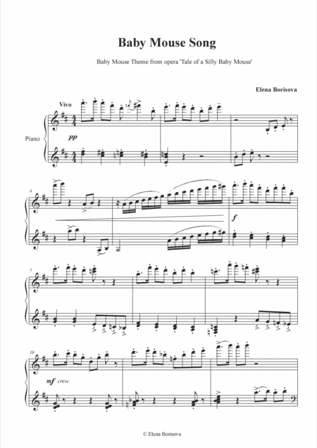 Baby Mouse Song Sheet Music