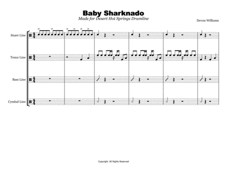 Free Sheet Music Baby Sharknado