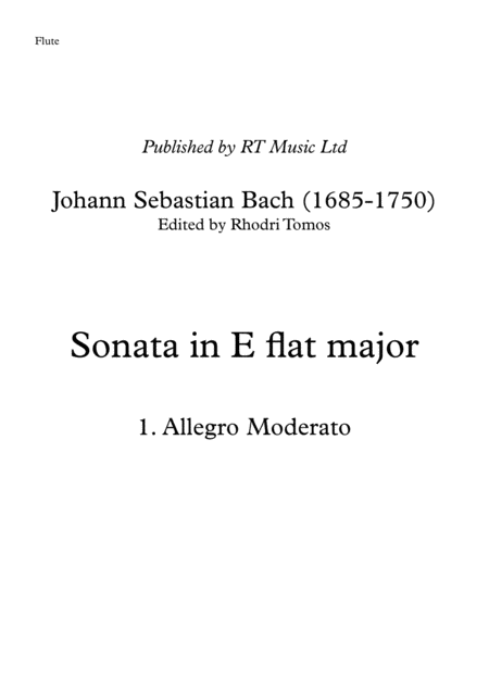 Bach Bwv 1031 Sonata In Eb Major Sheet Music