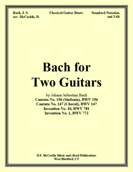 Free Sheet Music Bach For Two Guitars Collection