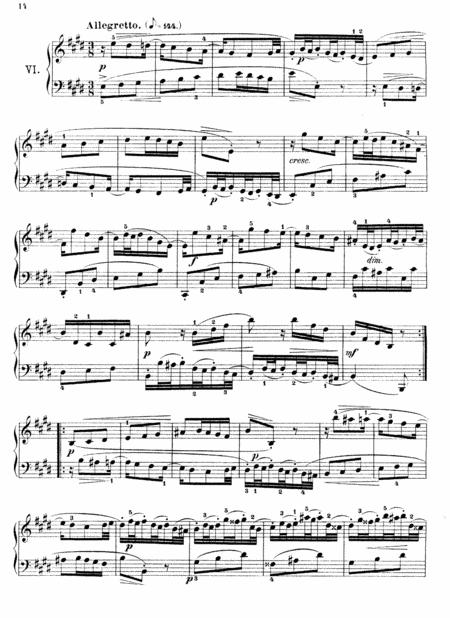 Free Sheet Music Bach Invention 6 In E Major Bwv 777 Original Version