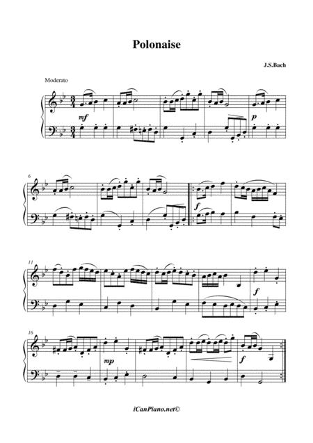 Bach Polonaise In G Minor Bwv Anh 119 Sheet Music