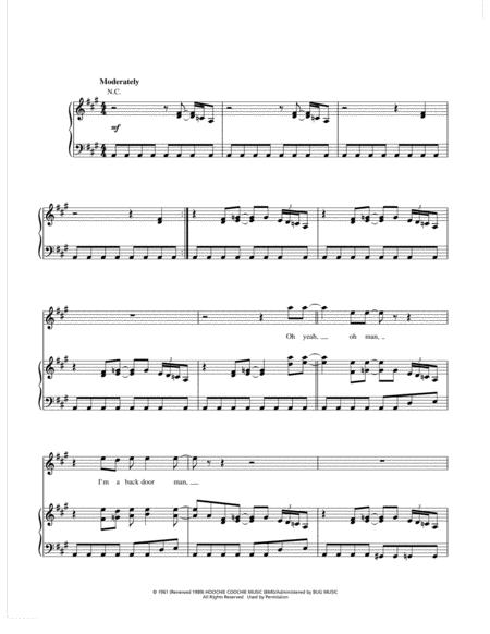 Back Door Man Sheet Music