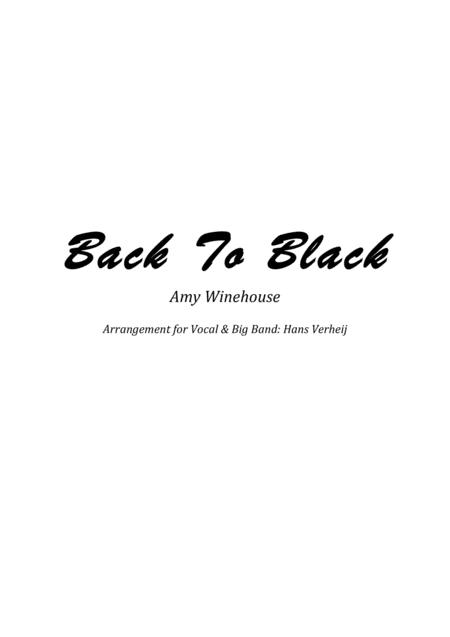 Free Sheet Music Back To Black For Vocal And Big Band