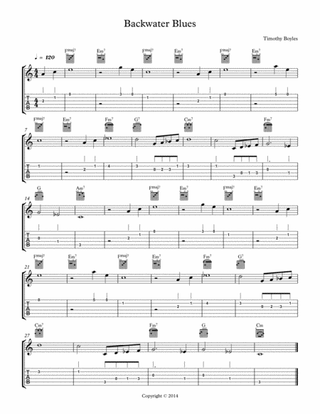 Backwater Blues Sheet Music